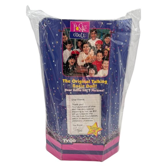 Tyco Rosie O'Donnell Doll Talking Vintage 1997 16 in Plush Boxed New - Picture 2 of 2